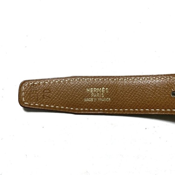 Auth HERMES H Belt - Black Box Calf Square A Belt - Picture 5 of 5